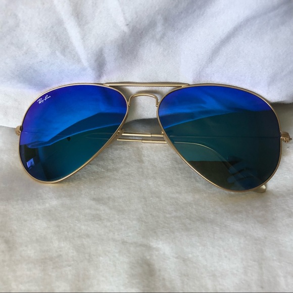 Authentic ray ban aviator flash lens blue - Picture 6 of 8